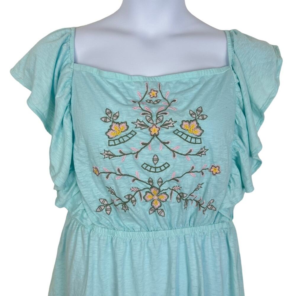 Lane Bryant Classic Square Neck Embroidered Peplum Tank Top Shirt Size 26/28 NWT - Picture 5 of 11